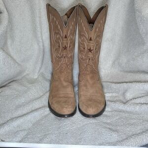 Road Wolf 7M Brown Women's Leather Boots Western Style